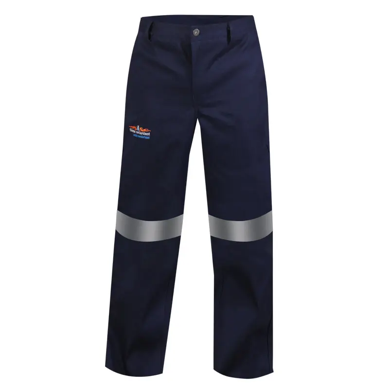 D59 NAVY BLUE FLAME & ACID PANTS WITH REFLECTIVE