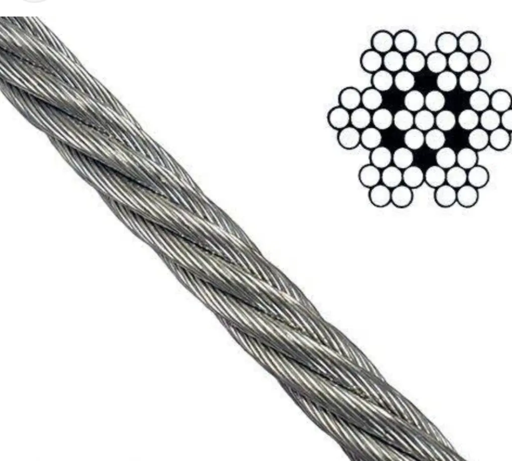 STAINLESS STEEL WIRE ROPE 5MM (7X19) GRADE AISI 316 ( PRICE PER METER )