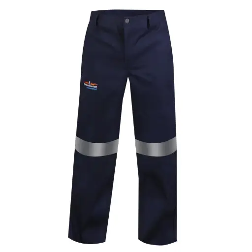 D59 NAVY BLUE FLAME & ACID PANTS WITH REFLECTIVE