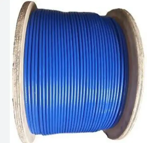 STEEL WIRE ROPE PVC COATED BLUE 4.0 - 6MM (6x19) PRICE PER METER