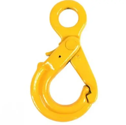 EYE SELF LOCKING HOOK GRADE 80 PAINTED YELLOW 2T